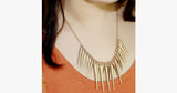 Gold Spike Statement Necklace - FREE SHIP DEALS