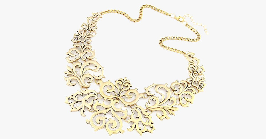 Gold Statement Necklace - FREE SHIP DEALS
