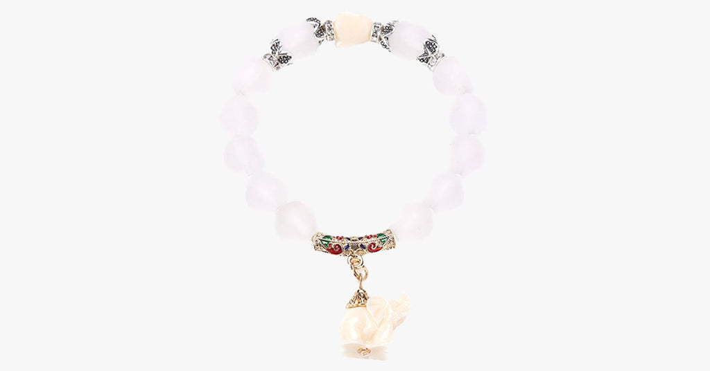 Natural Frosted Elephant Bracelet - FREE SHIP DEALS