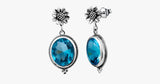 Vintage Aquamarine Flower Earring - FREE SHIP DEALS