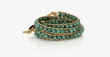 Natural Turquoise Stone Wrap Bracelet - FREE SHIP DEALS