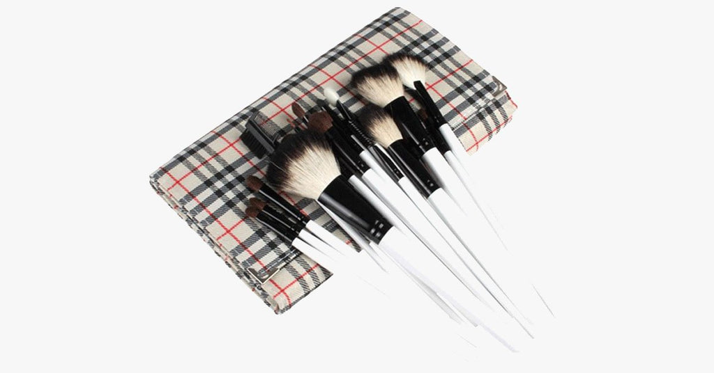 Professional 20Pc Brush Set with Voguish Case - FREE SHIP DEALS