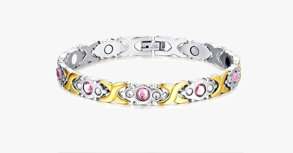 Pink stone Gold Bracelet