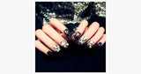 Black Rhinestone Finished Nails - FREE SHIP DEALS