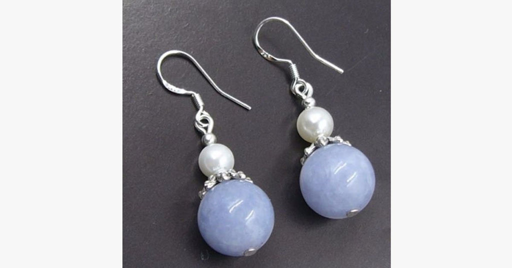 Aquamarine Pearl Drop Earring - FREE SHIP DEALS