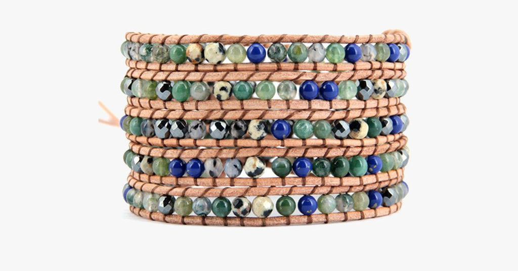 Long Beach Stone Wrap Bracelet - FREE SHIP DEALS