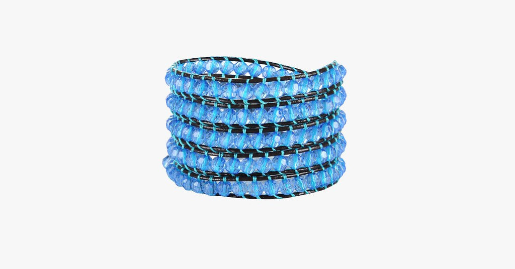 Blue Thunder Wrap Bracelet - FREE SHIP DEALS
