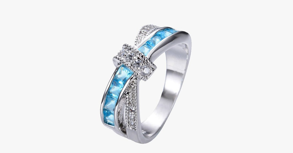 Aquamarine Sapphire Ring - FREE SHIP DEALS