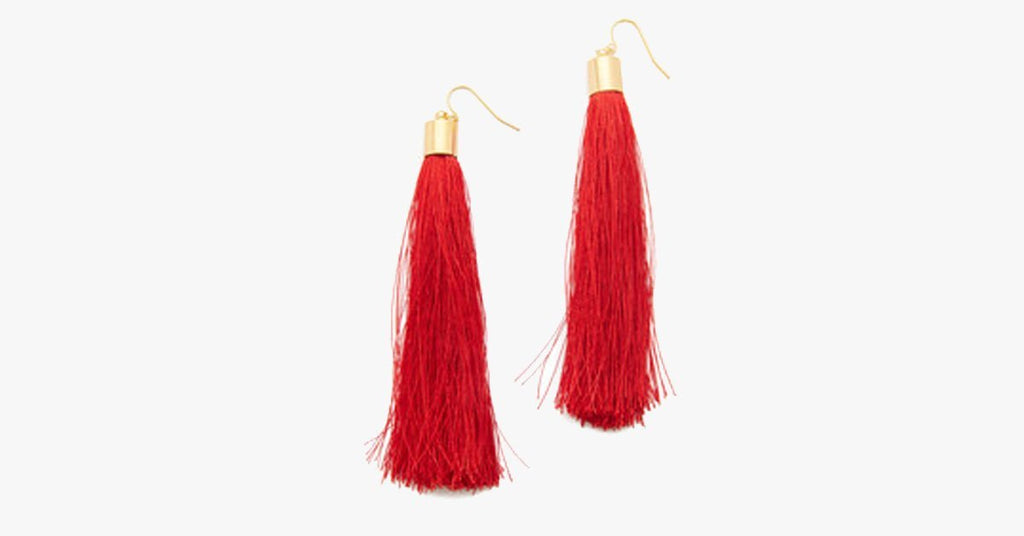 Long Fib Tassel  Earring - FREE SHIP DEALS