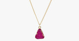 Rose Red Druzy Stone Necklace