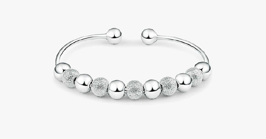Silver Ball Cuff Bangle