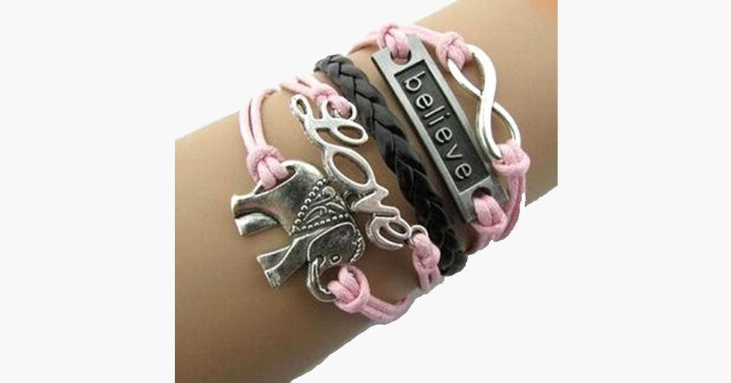 Infinity Believe Love Elephant - FREE SHIP DEALS