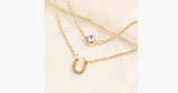 Crystal Horse Hoof Multi Layer Necklace - FREE SHIP DEALS