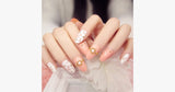 Nude Floral Nails - FREE SHIP DEALS