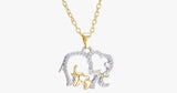 Mommy And Baby Elephant Pendant Necklace - FREE SHIP DEALS
