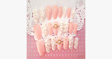Nude Floral Nails - FREE SHIP DEALS