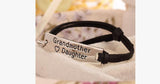Grandmother Love Daughter Leather Strap Bracelet - FREE SHIP DEALS
