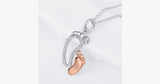 Mother-Child Feet Rose Gold Pendant - FREE SHIP DEALS
