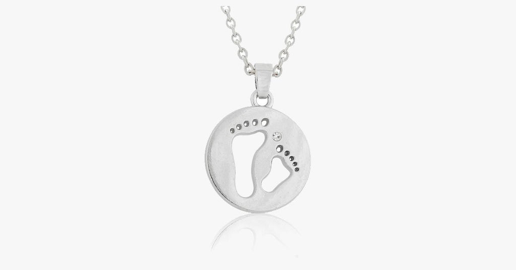 Child Feet Silver Pendant - FREE SHIP DEALS