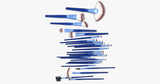 Ocean Blue 24 Piece Brush Set - FREE SHIP DEALS