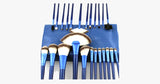 Ocean Blue 24 Piece Brush Set - FREE SHIP DEALS