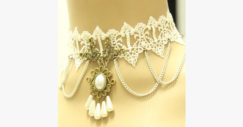 White Pearl Choker - FREE SHIP DEALS