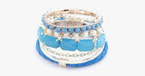 Ocean Blue Pearl Bracelet Set - FREE SHIP DEALS
