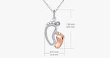 Mother-Child Feet Rose Gold Pendant - FREE SHIP DEALS