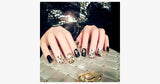 Black Rhinestone Finished Nails - FREE SHIP DEALS
