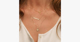 Vintage Hollow out Triangle Layer Necklace - FREE SHIP DEALS