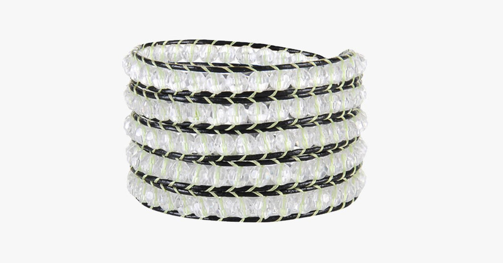 White Leopard Wrap Bracelet - FREE SHIP DEALS