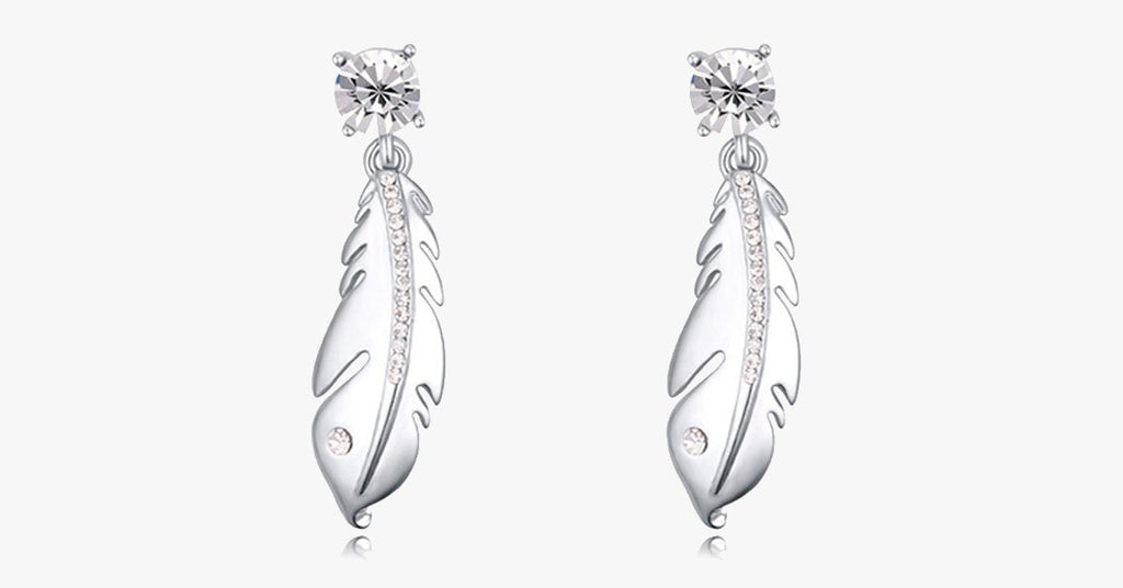 Silver Feather Earrings