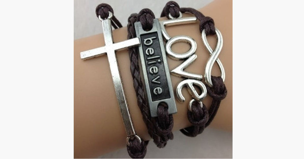 Infinity Love Believe Cross