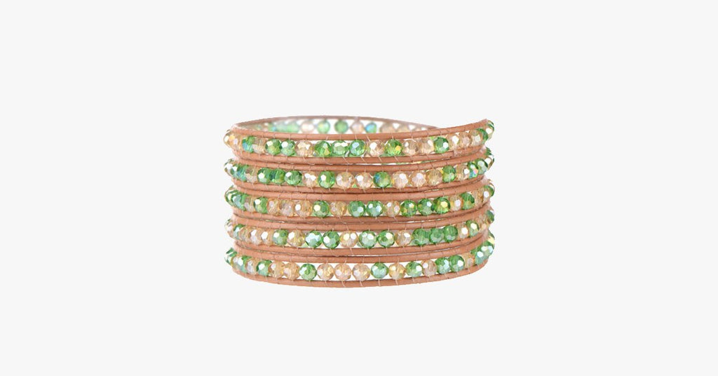 August Peridot Wrap Bracelet - FREE SHIP DEALS