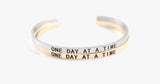 One Day At A Time Engraved Bangle - FREE SHIP DEALS