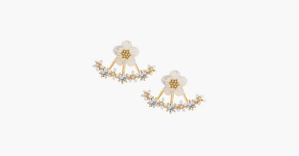 Flower Crystal Stud Earrings - FREE SHIP DEALS