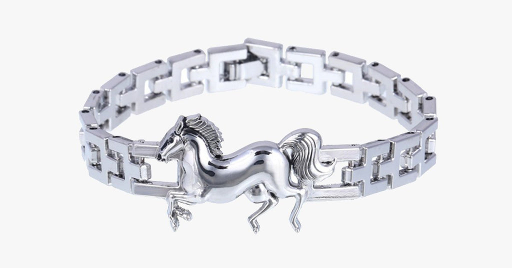 Punk Horse Stainless Steel Charm Bracelet - FREE SHIP DEALS