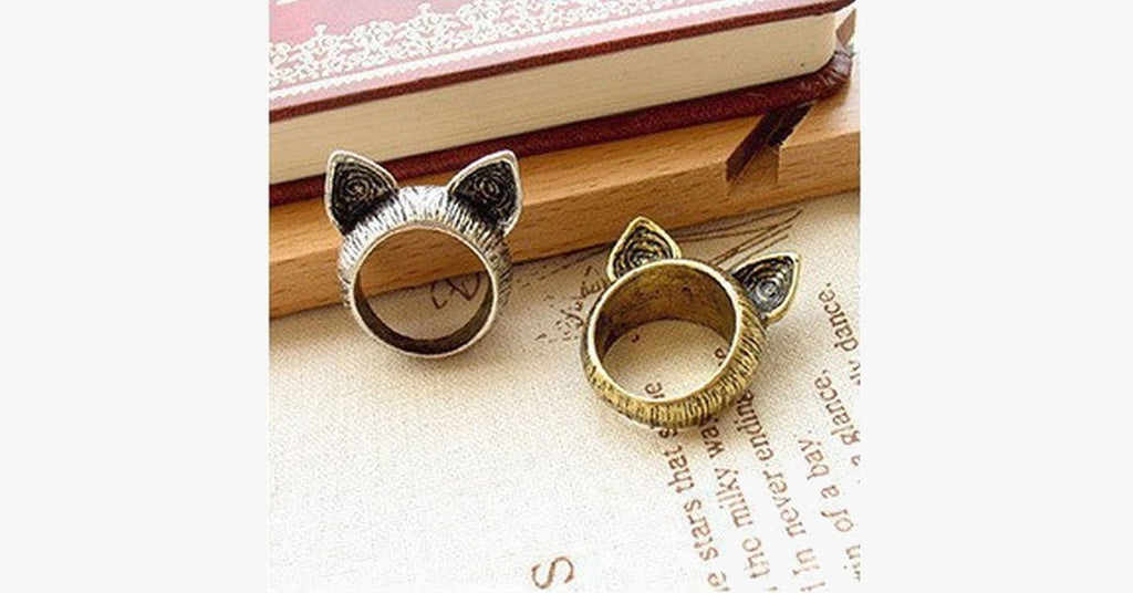 Vintage Kitty Love Ring - FREE SHIP DEALS