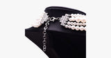Royal Rhinestone Pearl Beads Long Necklace