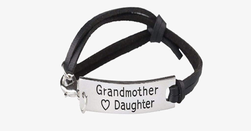 Grandmother Love Daughter Leather Strap Bracelet - FREE SHIP DEALS