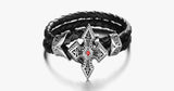 Ruby Cross Men's Bracelet