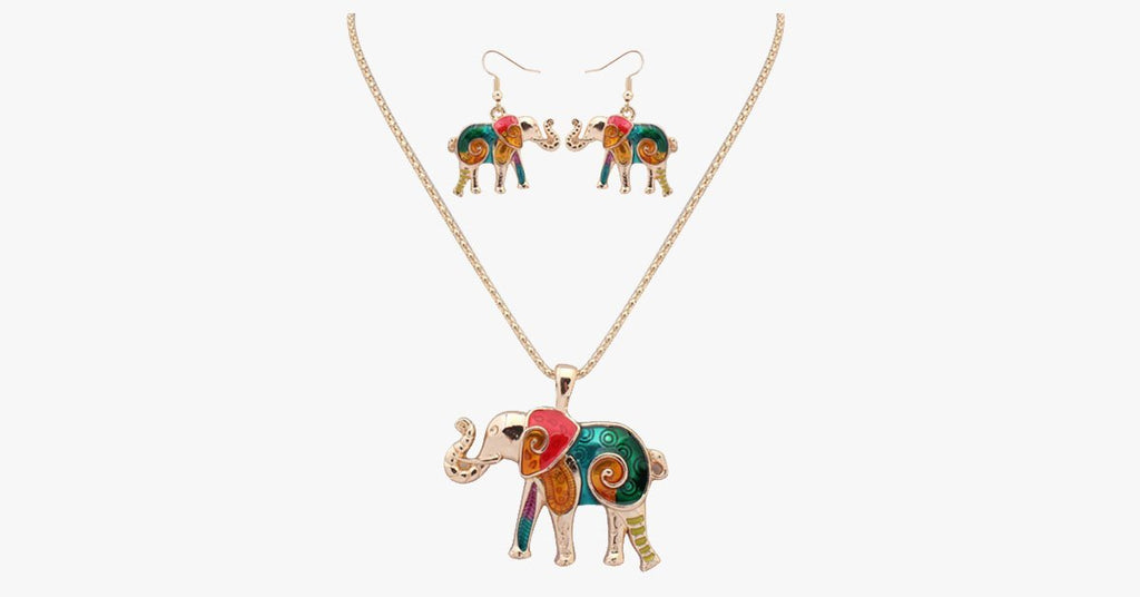 Elephant Hippie Pendant Set - FREE SHIP DEALS