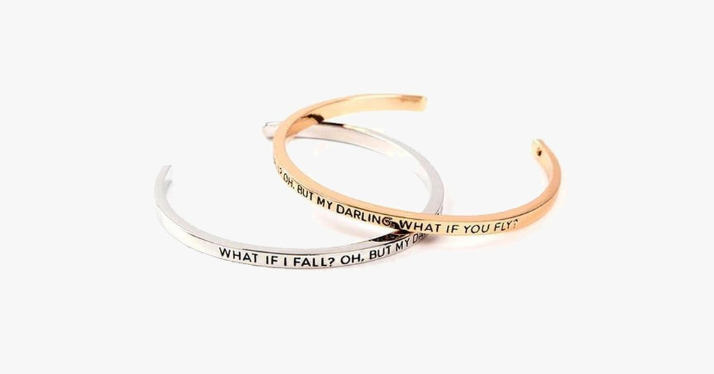 What If I Fall ? What If You Fall ? Cuff Bangle - FREE SHIP DEALS