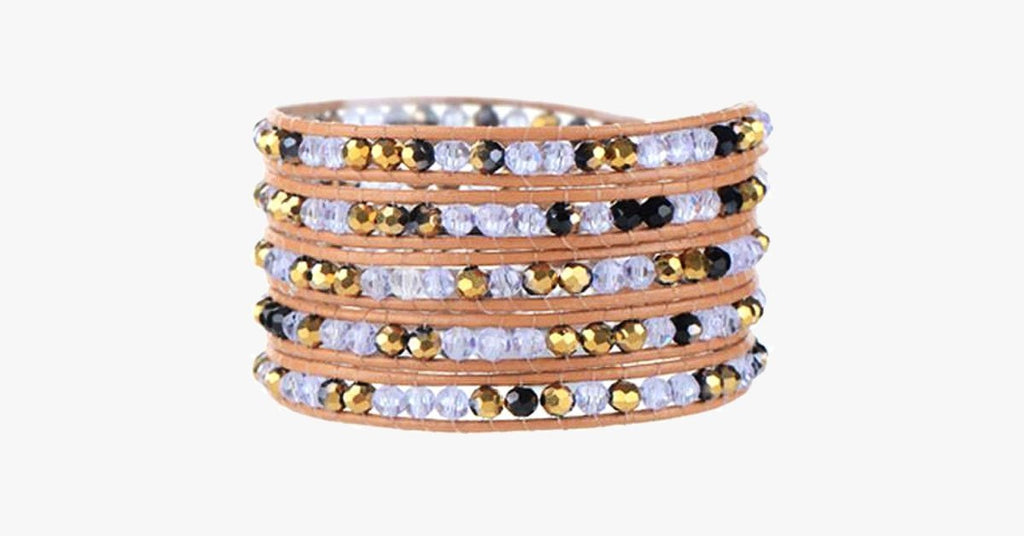 Purple Gold Wrap Bracelet - FREE SHIP DEALS