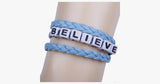Braided Leather Believe Bracelet - FREE SHIP DEALS