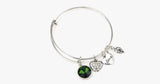 May Birthstone Charm Bangle