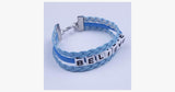 Braided Leather Believe Bracelet - FREE SHIP DEALS