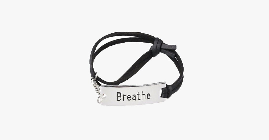 Breathe Leather Strap Bracelet - FREE SHIP DEALS