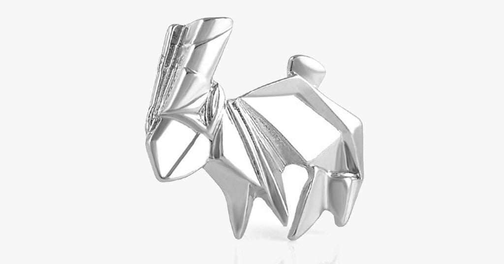 Silver Rabbit Origami Pin - FREE SHIP DEALS