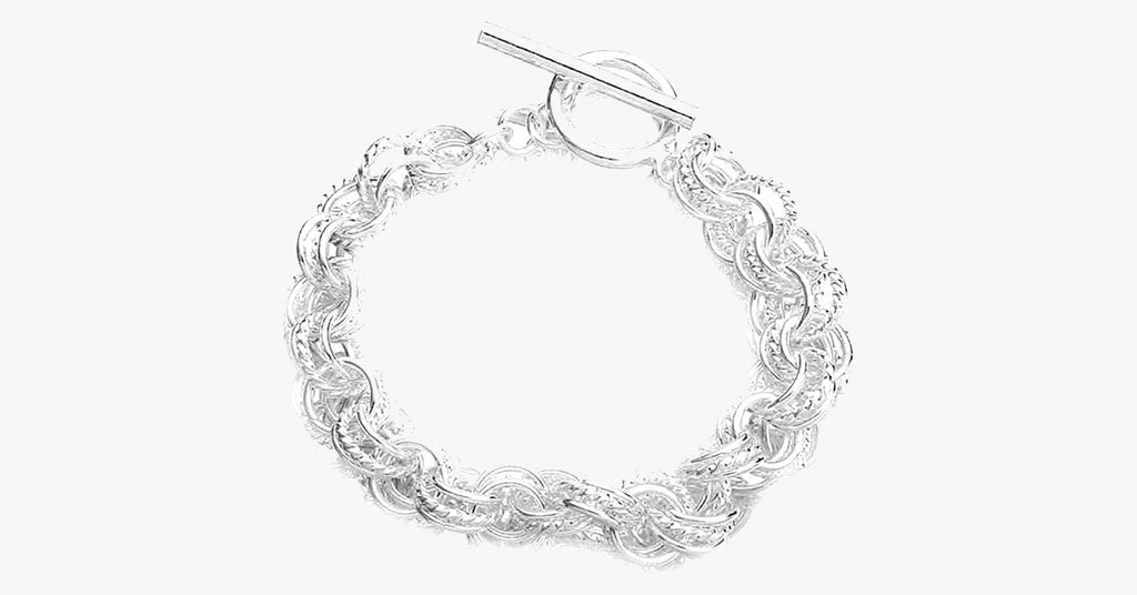 Plated circle bracelet-silver